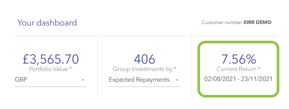 Investor Dashboard XIRR